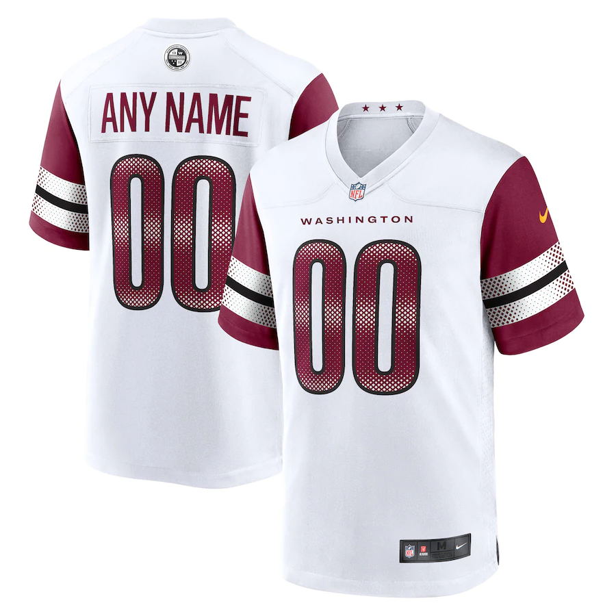 Men Washington Commanders Nike White Game Custom Player NFL Jersey->customized nfl jersey->Custom Jersey
